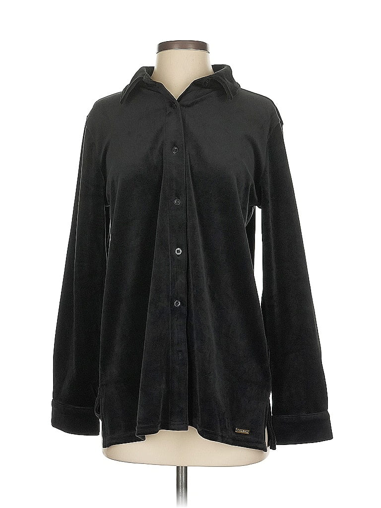 Pre-owned Calvin Klein Long Sleeve Blouse In Black