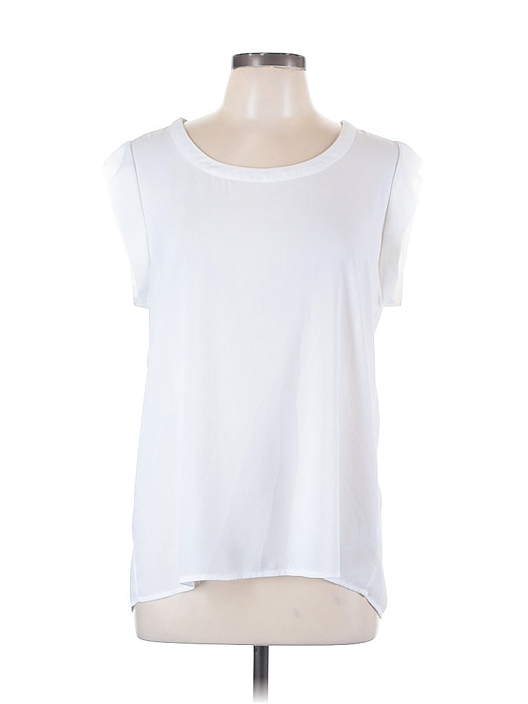 Pleione 100% Polyester White Sleeveless Blouse Size L - photo 1
