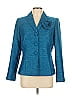 Le Suit 100% Polyester Teal Blazer Size 10 - photo 1