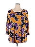 JM Collection Purple 3/4 Sleeve T-Shirt Size XL - photo 1