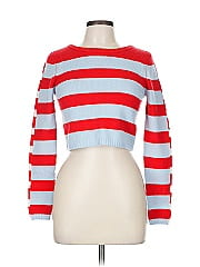 Solid & Striped Wool Pullover Sweater