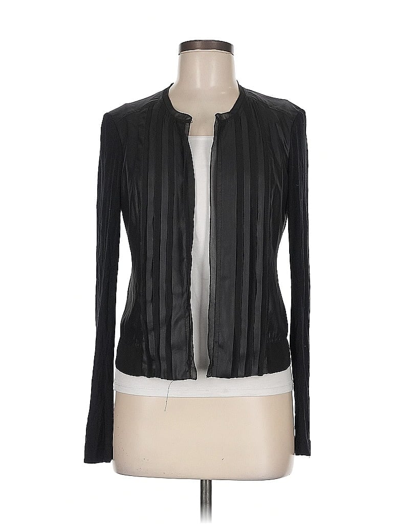 Cache 100% Polyester Black Cardigan Size 6 - photo 1