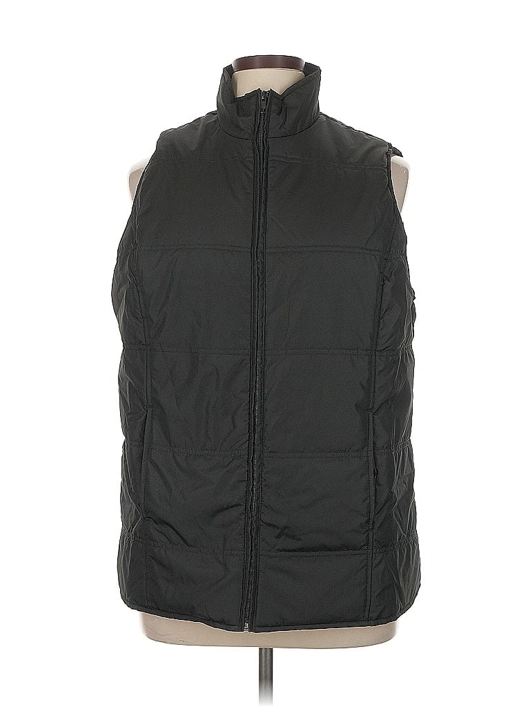 Woman Within 100% Polyester Black Vest Size 14 - photo 1