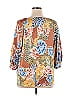 JM Collection Brown 3/4 Sleeve Blouse Size XL - photo 2