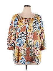 Jm Collection 3/4 Sleeve Blouse