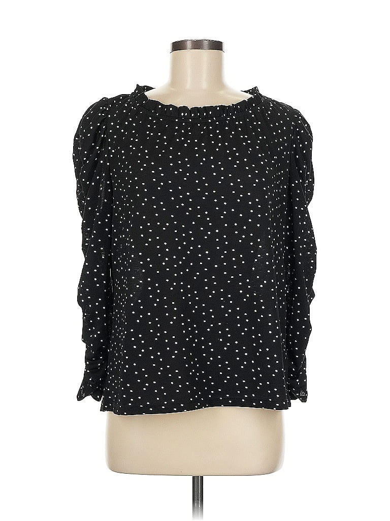 Pre-owned Max Studio 3/4 Sleeve Blouse In Black