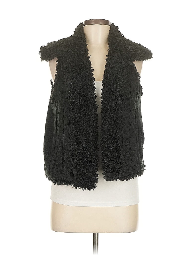 Hem & Thread Black Faux Fur Vest Size M - photo 1
