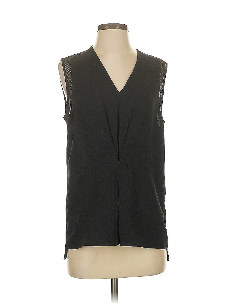 Pre-owned Tahari Sleeveless Blouse In Black