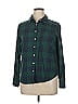 H&M L.O.G.G. 100% Cotton Plaid Green Long Sleeve Button-Down Shirt Size 14 - photo 1