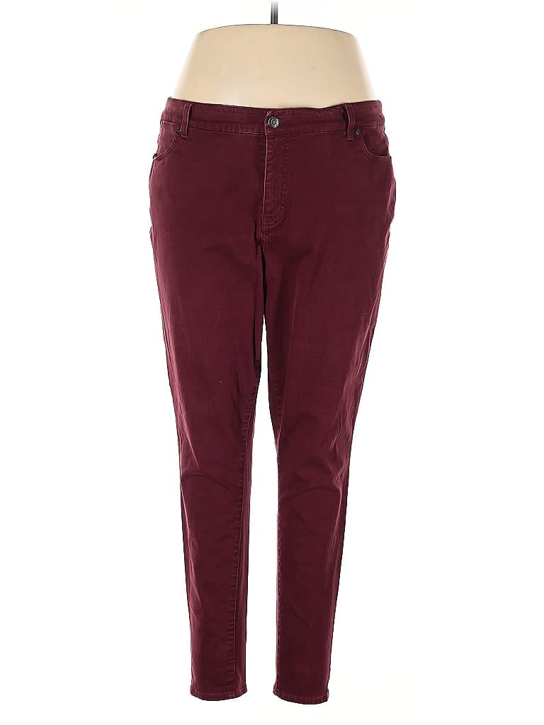 Talbots Outlet Burgundy Jeans Size 18 - photo 1