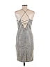 Akira 100% Polyester Metallic Silver Cocktail Dress Size M - photo 2