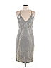 Akira 100% Polyester Metallic Silver Cocktail Dress Size M - photo 1
