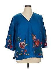 Johnny Was 3/4 Sleeve Blouse
