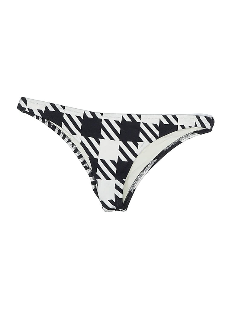 Solid & Striped Houndstooth Ivory Swimsuit Bottoms Size S - photo 1