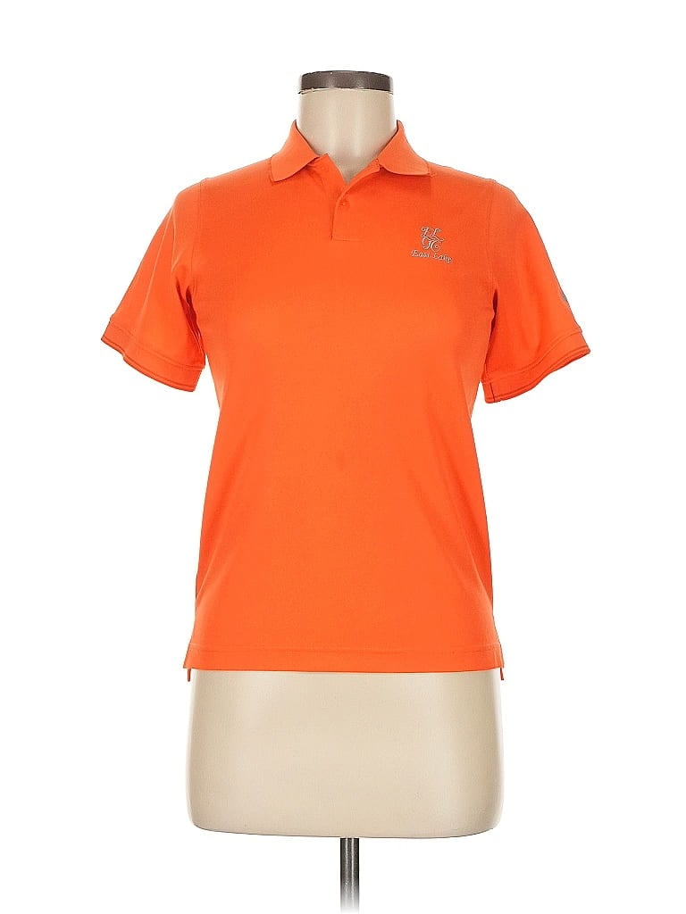 Nike Golf 100% Polyester Orange Short Sleeve Polo Size M - photo 1
