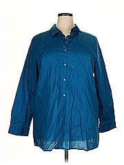 Roaman's 3/4 Sleeve Button Down Shirt