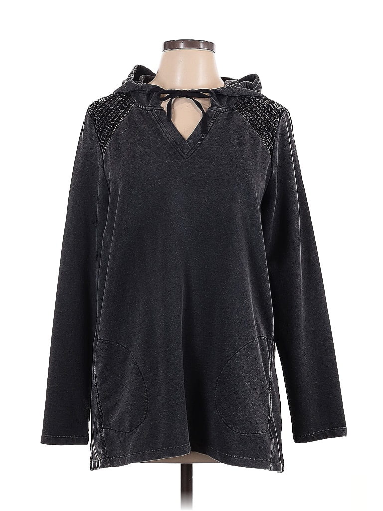 LOGO by Lori Goldstein Black Pullover Sweater Size L - photo 1