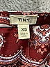 Tiny Paisley Burgundy Long Sleeve Blouse Size XS - photo 3