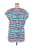 Woman Within Stripes Blue Short Sleeve T-Shirt Size 14 - photo 2