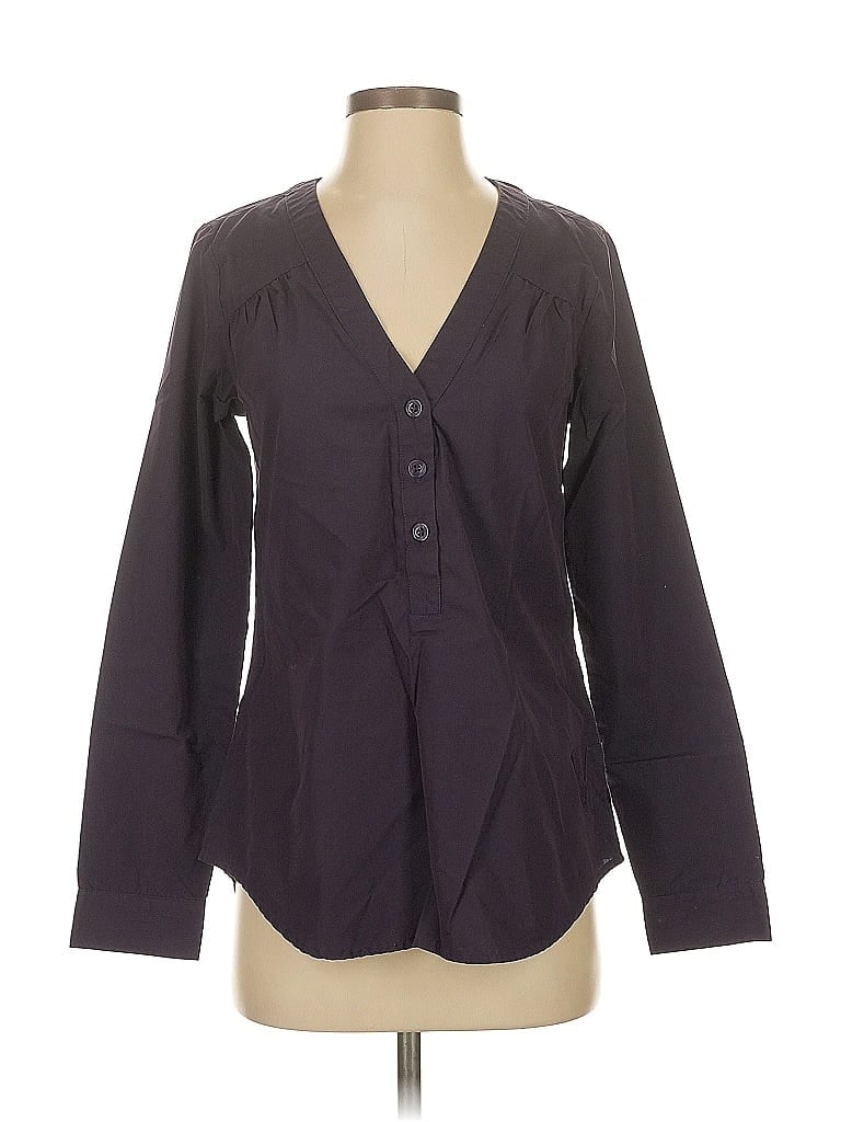 RVCA Purple Long Sleeve Blouse Size S - photo 1