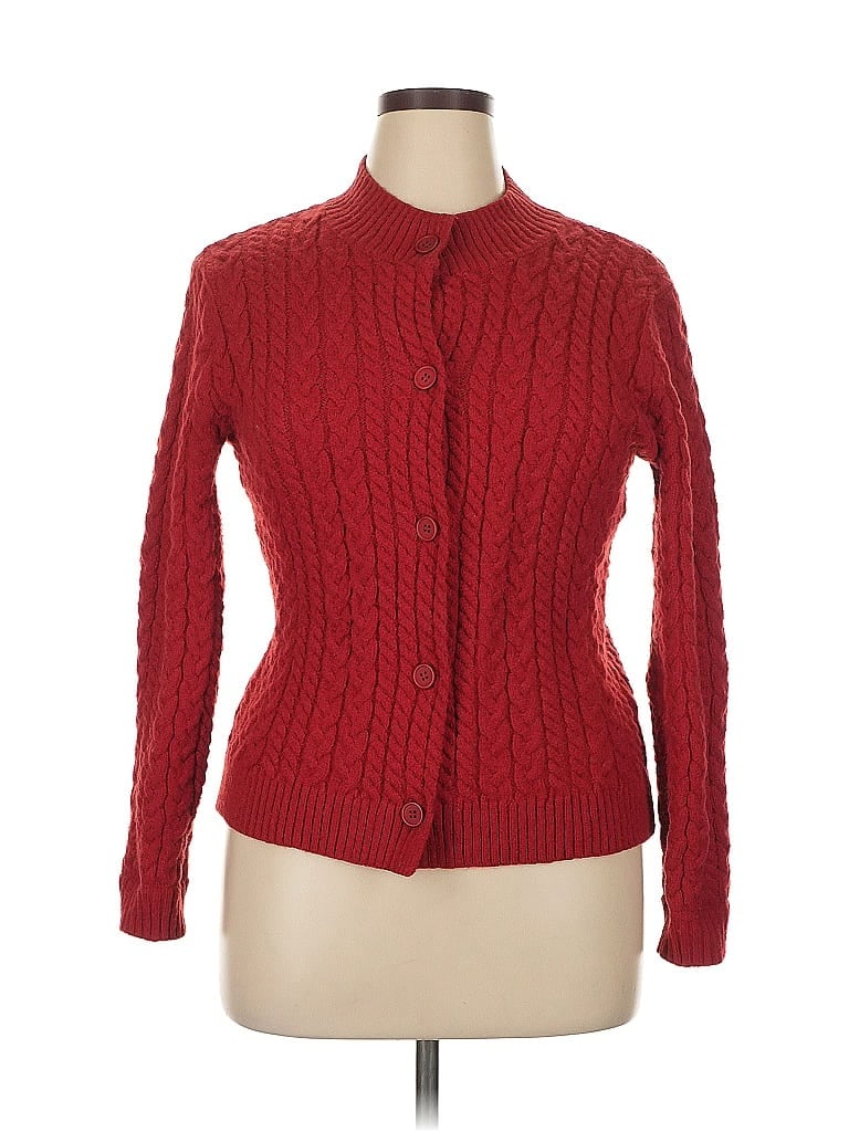 Pre-owned Unbranded Cardigan Sweater In Red