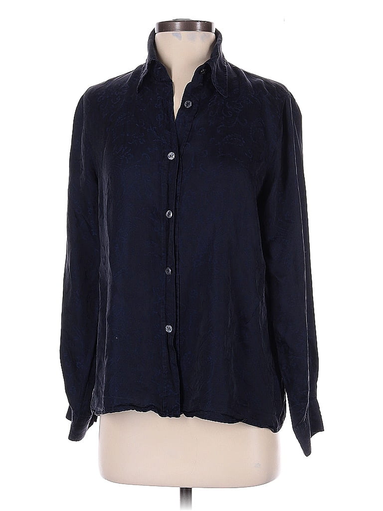 ETRO Blue Long Sleeve Blouse Size EU (IT) 44 / US 8 - photo 1