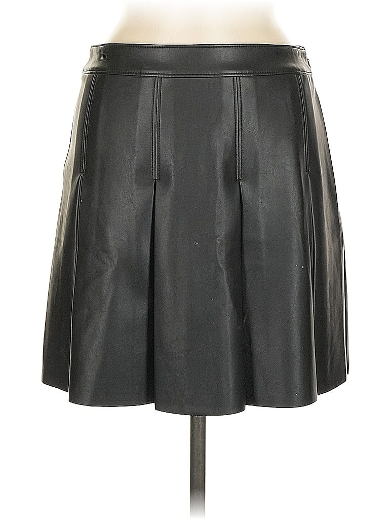 Hollister 100% Polyester Black Faux Leather Skirt Size M - photo 1