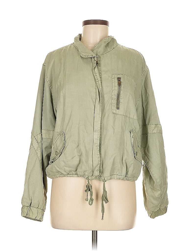 Young Fabulous & Broke 100% Tencel Green Jacket Size M - photo 1