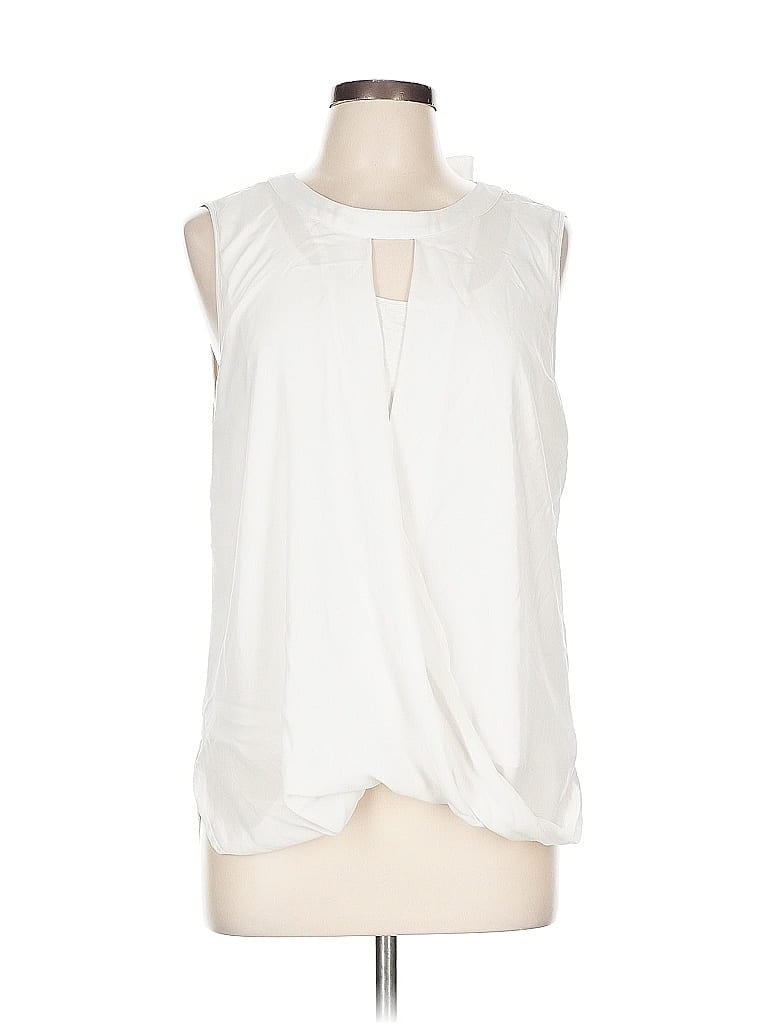 Pre-owned 41hawthorn Sleeveless Blouse In White