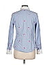 Tommy Hilfiger 100% Cotton Hearts Blue Long Sleeve Button-Down Shirt Size M - photo 2