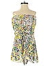 Assorted Brands 100% Rayon Paisley Yellow Ivory Romper Size S - photo 1