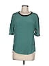 3.1 Phillip Lim 100% Silk Teal 3/4 Sleeve T-Shirt Size 6 - photo 1
