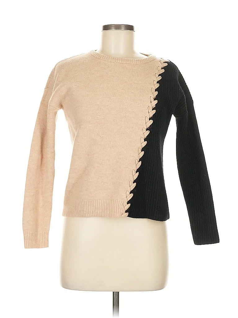Tabula Rasa Color Block Tan Pullover Sweater Size M - photo 1