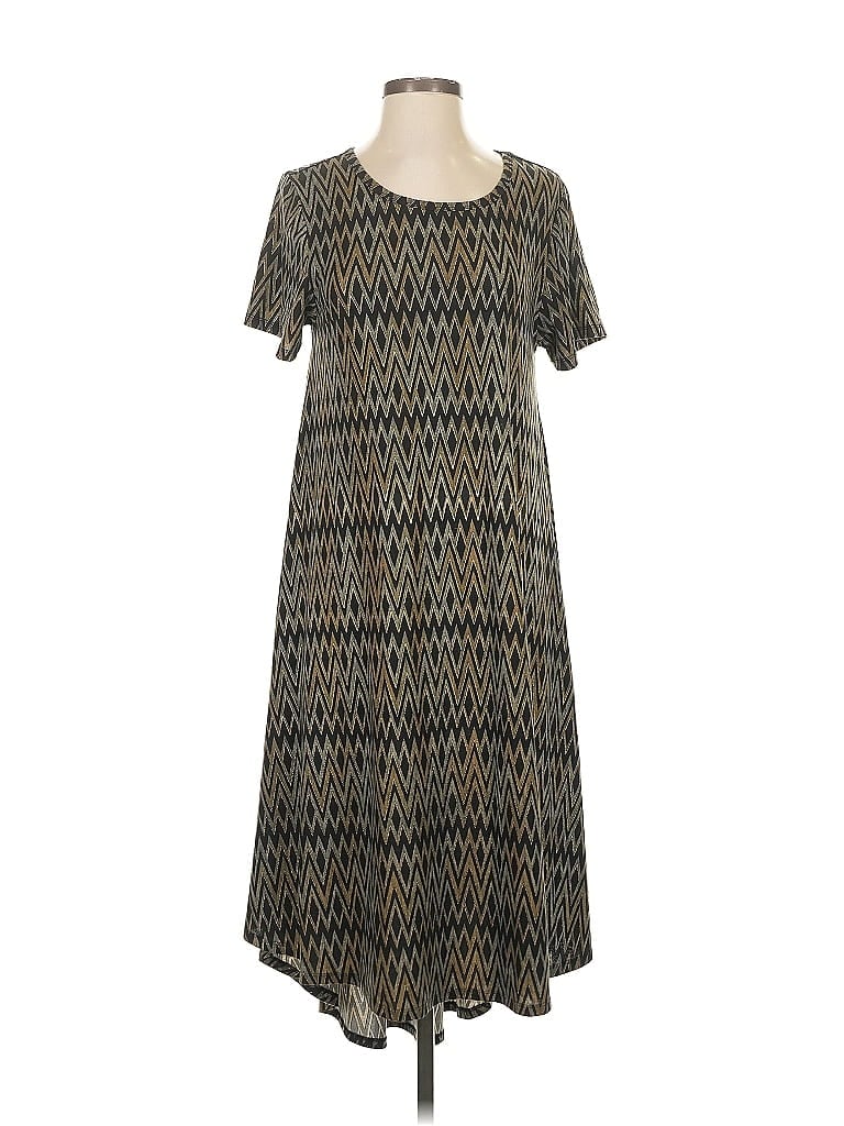 Pre-owned Lularoe Casual Dress In Brown