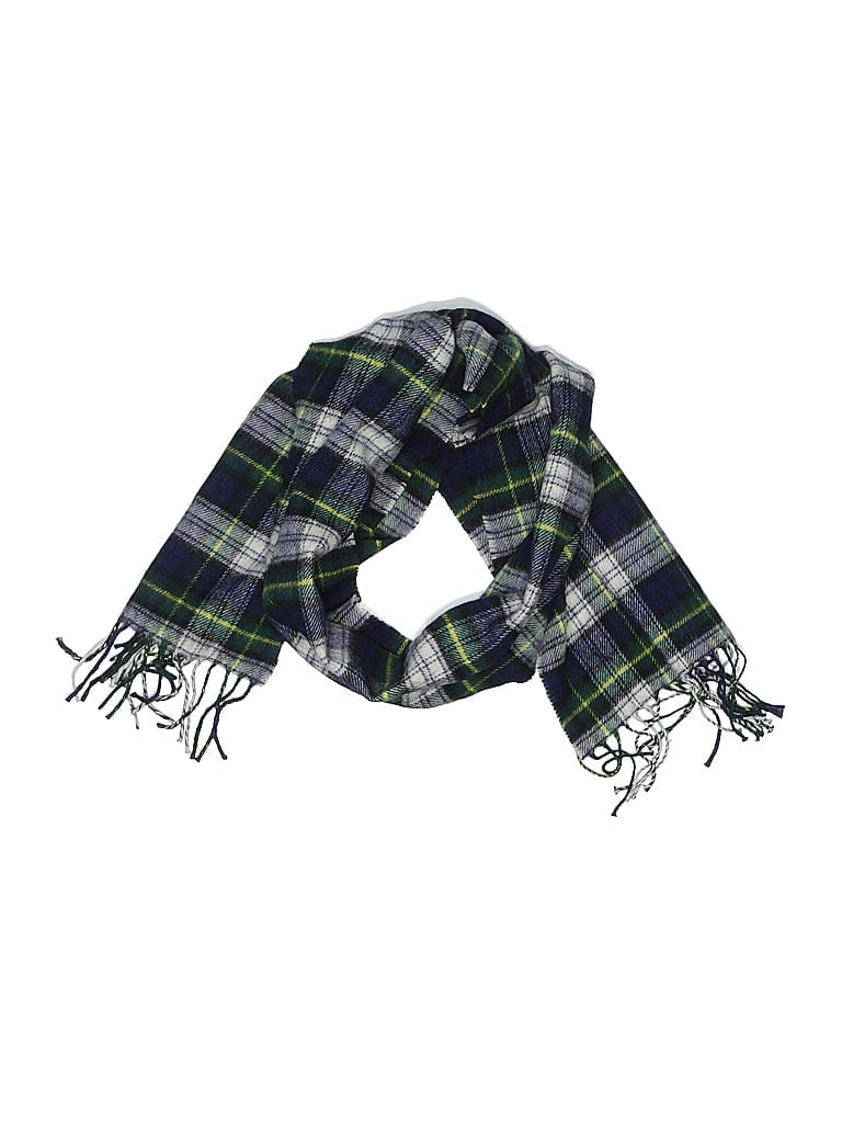 Unbranded Plaid Green Scarf One size - photo 1