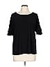 INC International Concepts Black Short Sleeve Top Size L - photo 1