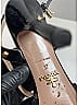Prada 100% Leather Black Leather Studded Heels Size EU 37 - photo 7