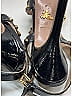 Prada 100% Leather Black Leather Studded Heels Size EU 37 - photo 4