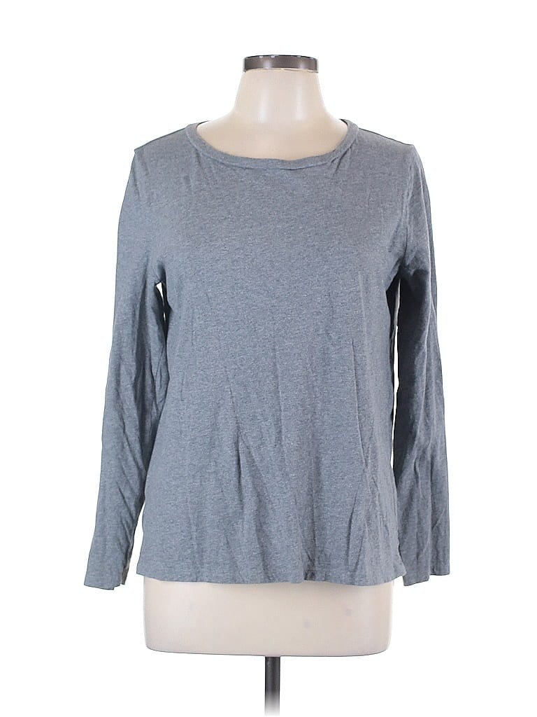 Pre-owned Ann Taylor Loft Outlet Long Sleeve T-shirt In Gray