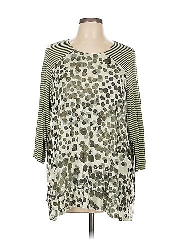 LOGO by Lori Goldstein 3/4 Sleeve Top (view 1)