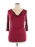 Studio Y Burgundy 3/4 Sleeve T-Shirt Size XL - photo 1