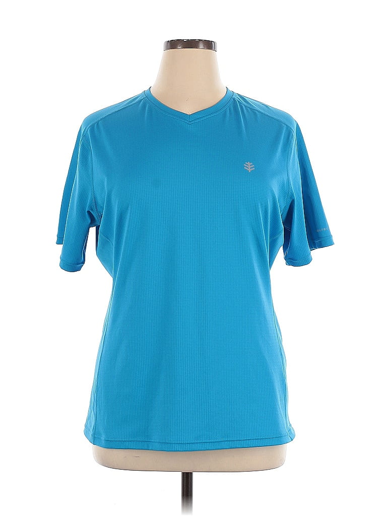 Coolibar Blue Active T-Shirt Size XL - photo 1