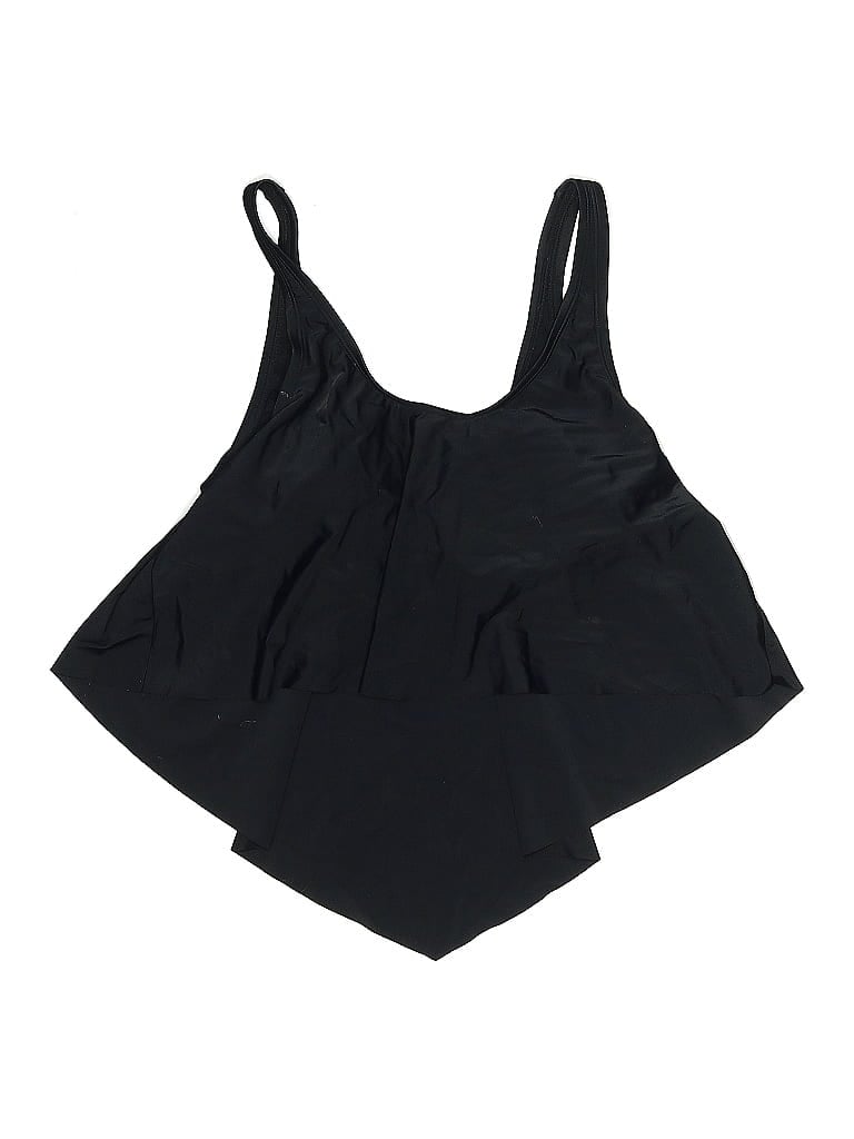 Pre-owned Kona Sol Swimsuit Top Black Solid Pattern Swimwear