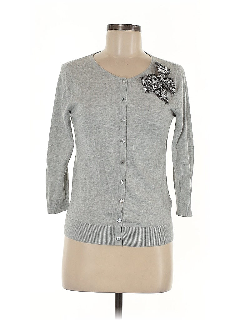 August Silk Gray Cardigan Size M - photo 1