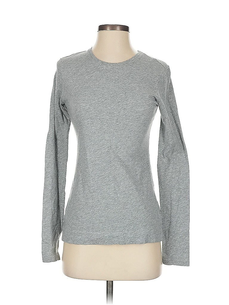 Pre-owned Adam Lippes Long Sleeve T-shirt In Gray