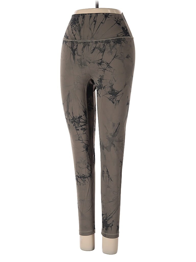 Zyia Active Graphic Gray Tan Active Pants Size 4 - photo 1