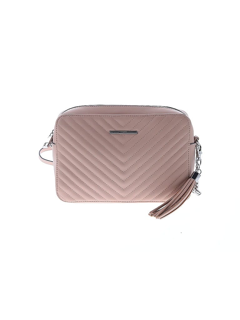 Aldo 100% Polyurethane Chevron-herringbone Pink Tan Crossbody Bag One size - photo 1