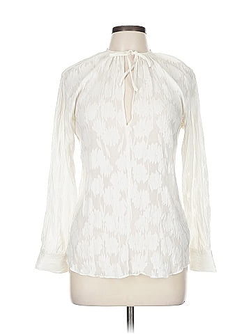 Vince. Long Sleeve Silk Top (view 1)