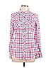 Ariat Plaid Pink Long Sleeve Button-Down Shirt Size M - photo 1