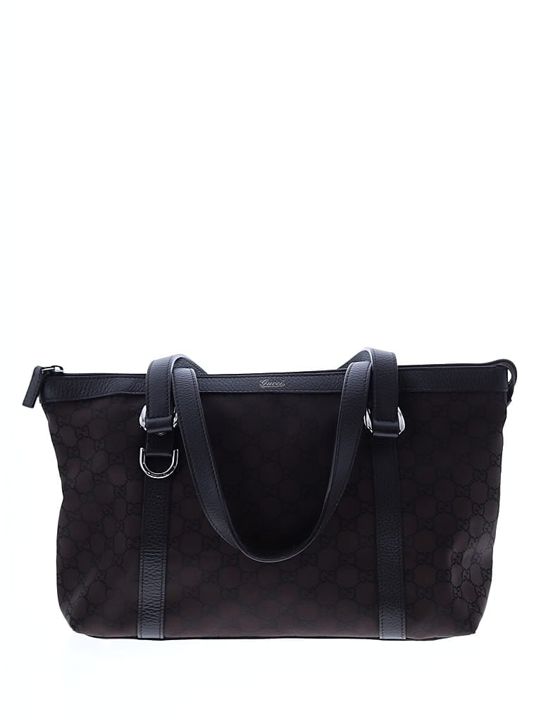 Gucci Outlet Black Brown GG Canvas Abbey Medium Tote Bag One size - photo 1